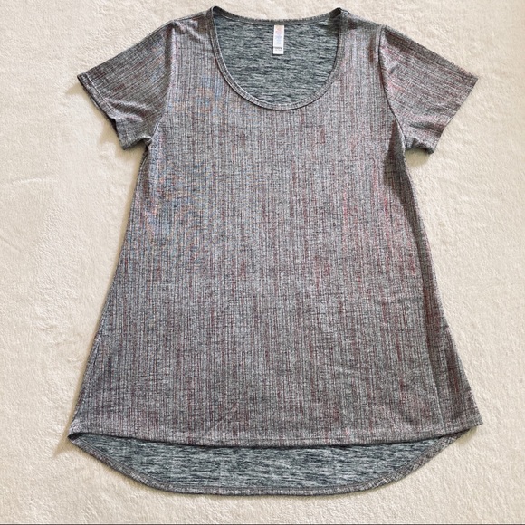LuLaRoe Classic T - size XS, silver w/ red - Picture 1 of 10